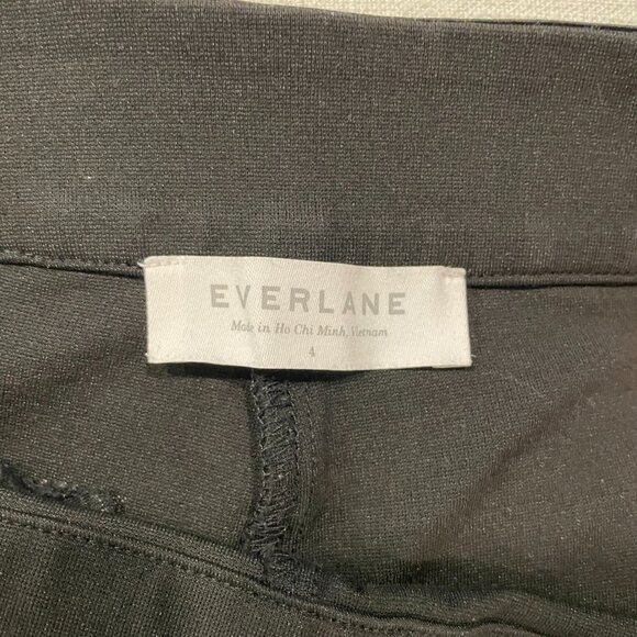 Everlane Black Slim Trouser Leggings with Side Zipper - Picture 5 of 11